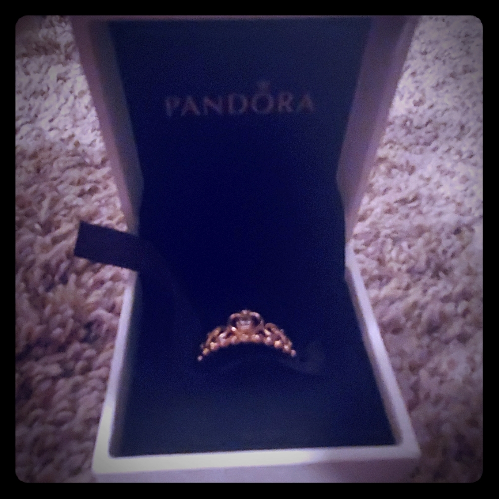 Pandora gold crown ring
